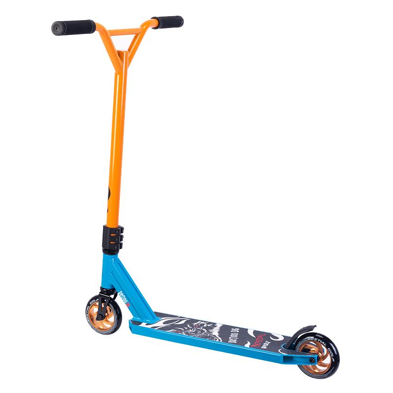 SCOOTER BESTIAL WOLF DEMON D6 NARANJO/CELESTE - Imagen 2