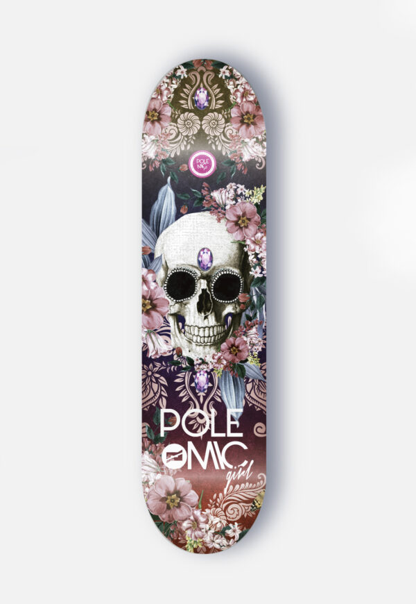 TABLA SKATE POLEMIC CALAVERA Y FLORES 8.0"