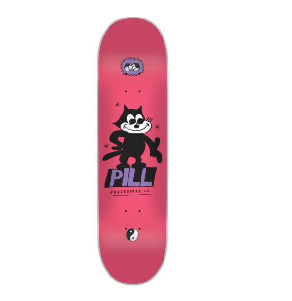 TABLA SKATE PILL LUCKY CAT MAGENTA 8.25"