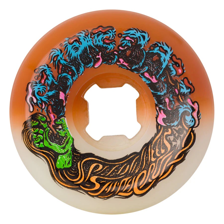 RUEDAS SKATE SLIME BALLS HAIRBALLS 50/50 WHITE/ORANGE 95A 56MM