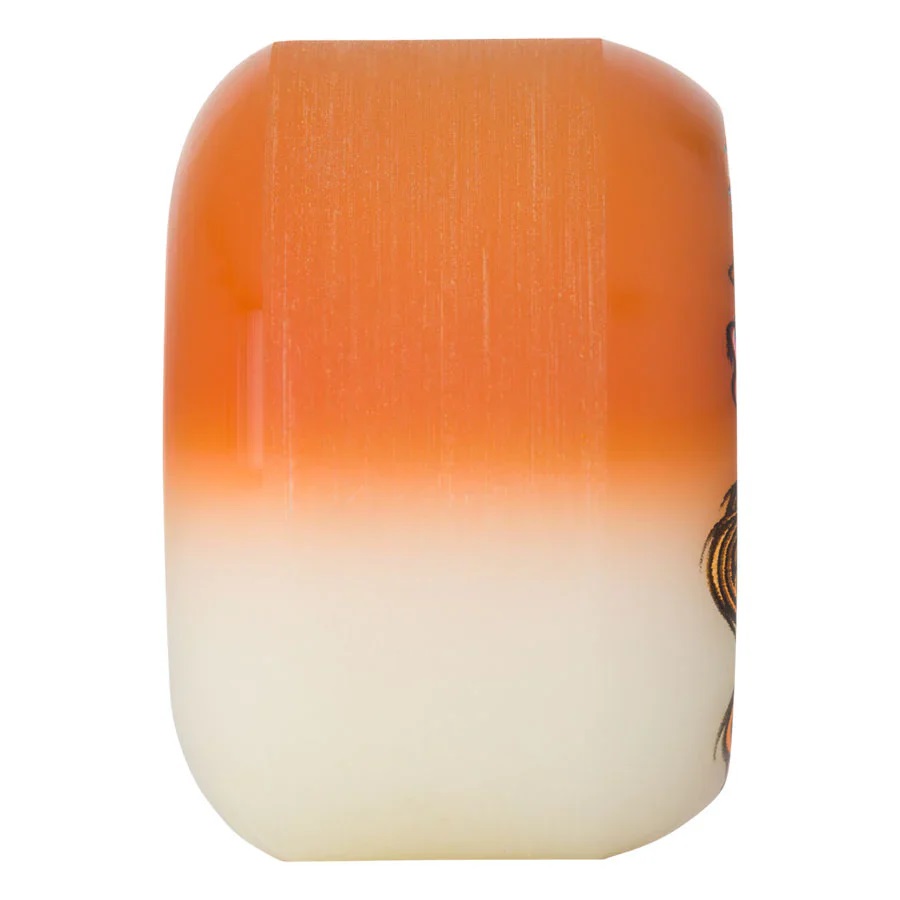 RUEDAS SKATE SLIME BALLS HAIRBALLS 50/50 WHITE/ORANGE 95A 56MM - Imagen 3