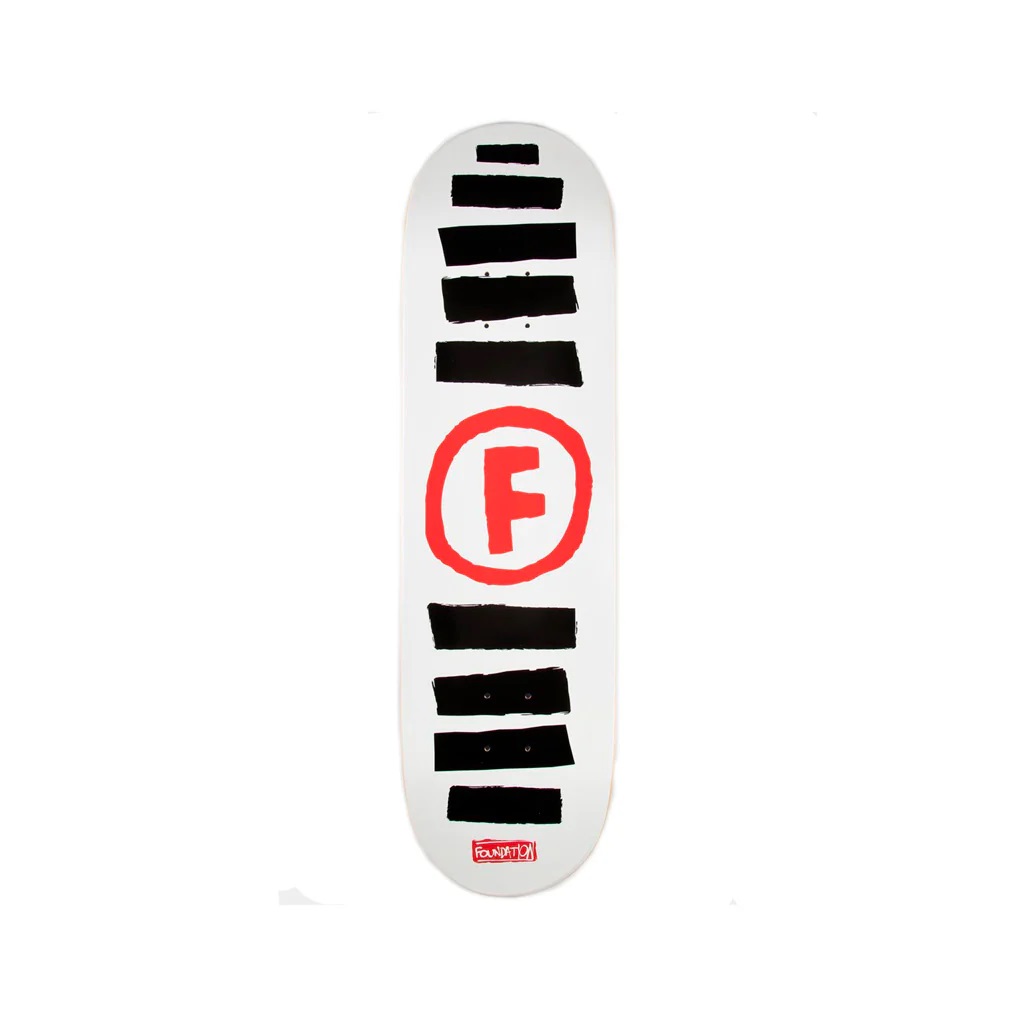 TABLA SKATE FOUNDATION DOODLE STRIPE WHITE 8.5"