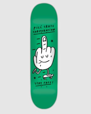 TABLA SKATE PILL STAY FREE GREEN 8.125 X 32